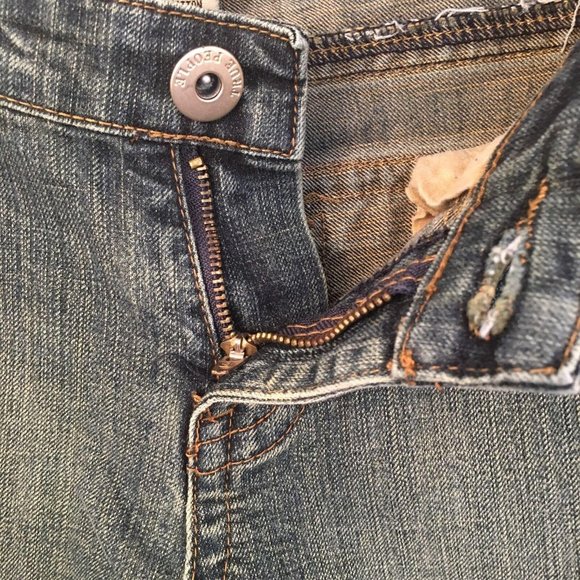 True People Denim Jeans Pants Size 3 Juniors Embroidered Low Rise Womens - Picture 9 of 12